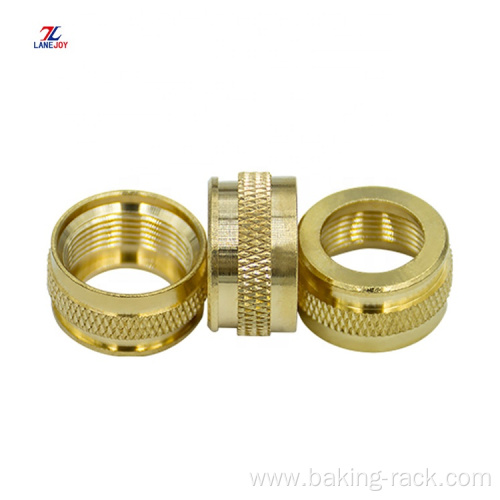 CNC knurled brass insert nut